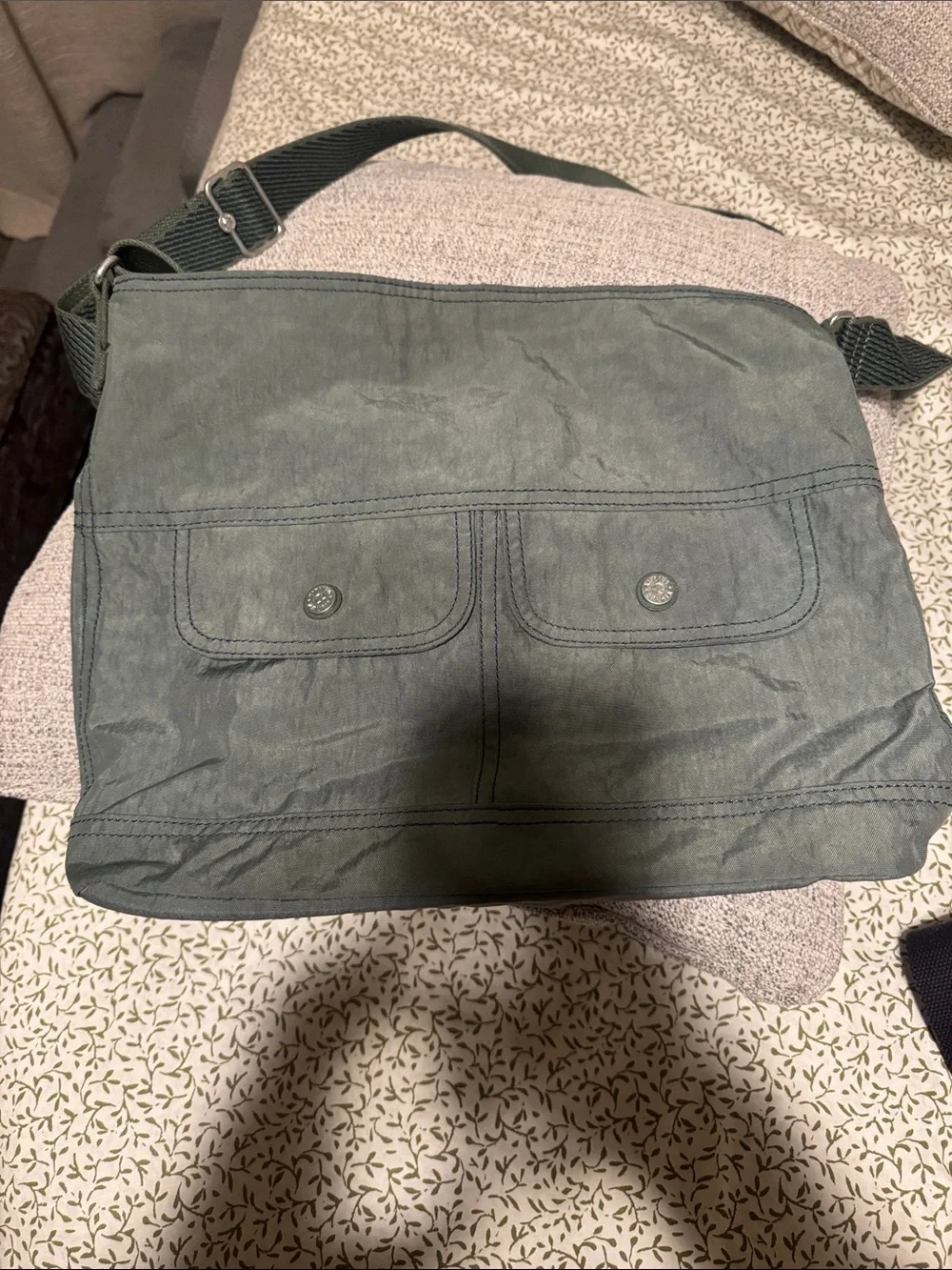 Kipling | Bags | Kipling Olive Green Crossbody Messenger Bag | Poshmark